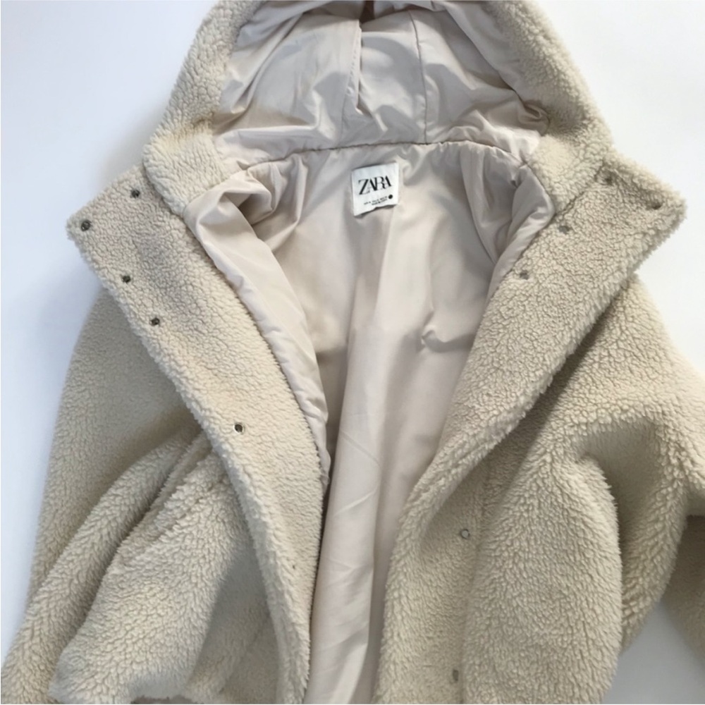Brand new zara Cream Teddy Jacket - Picture 6 of 9